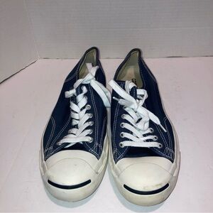 Converse Men's Jack Purcell Low Top "Smile" Sneakers Blue/White - size 11
